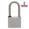 Candado Laton Niquelado arco largo Acero Inox Llaves iguales MODELO 610A.