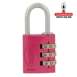 Candado COMBINACION DE ALUMINIO EXPOSITOR DE 9 MODELO 77.