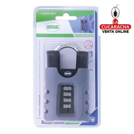 Candado COMBINACION ZINC Arco protegido de Acero MODELO 90AP FORTE.