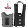 Candado COMBINACION ZINC Arco Largo protegido de Acero MODELO 90AL A.P. FORTE.