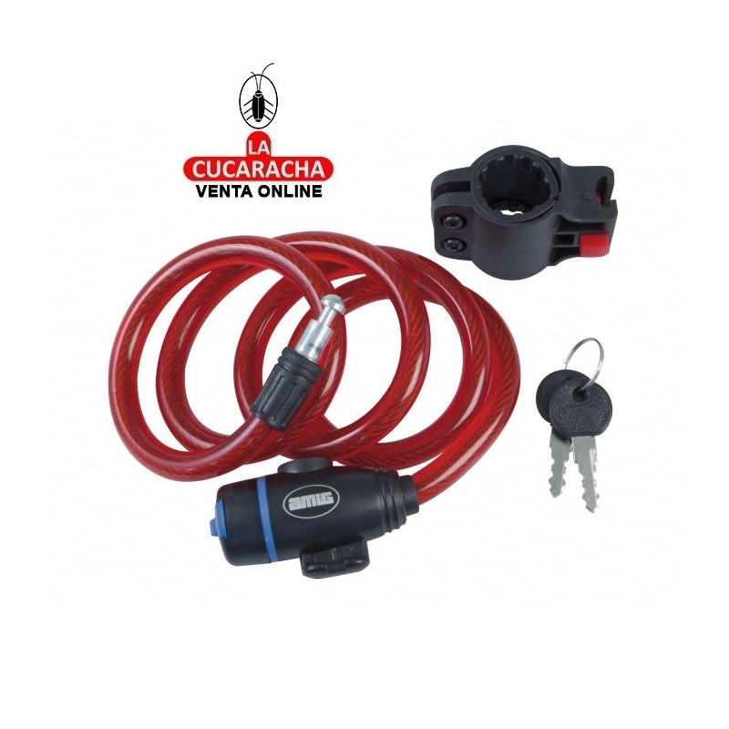 Candado BICICLETA CABLE ACERO CON FUNDA MODELO 507.