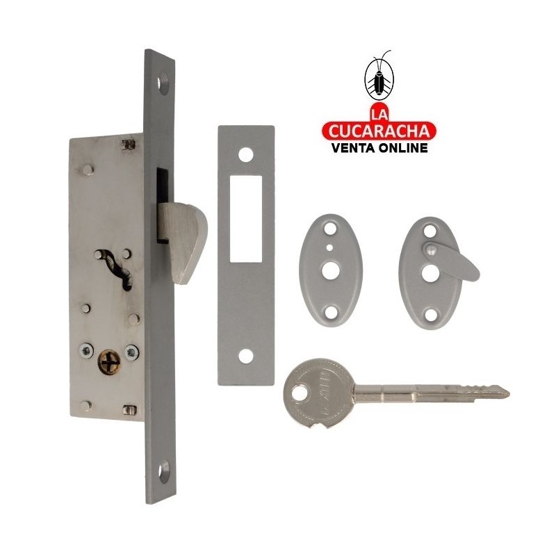 CERRADURA EMBUTIR LLAVE DE CRUZ CARPINTERIA METALICA MODELO 415.