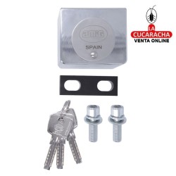 CERRADURA LATON PUERTAS ENROLLABLES LLAVE PUNTOS MODELO 670A.