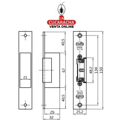 ABREPUERTAS-CERRADERO ELECTRICO CON DESBLOQUEO FRENTE CON MEMORIA MODELO 10.