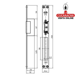 ABREPUERTAS-CERRADERO ELECTRICO CON DESBLOQUEO FRENTE CON MEMORIA MODELO 20.