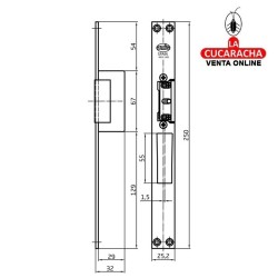 ABREPUERTAS-CERRADERO ELECTRICO SIN DESBLOQUEO FRENTE CON MEMORIA MODELO 31.