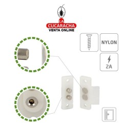 CONTACTO CONECTOR PUERTAS CON DOS BORNES MODELO 2P.