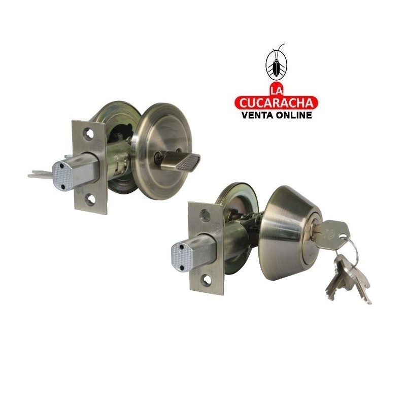 CERROJO DE ROSETA LLAVE EXTERIOR Y CONDENA INTERIOR MODELO 1550-EI.