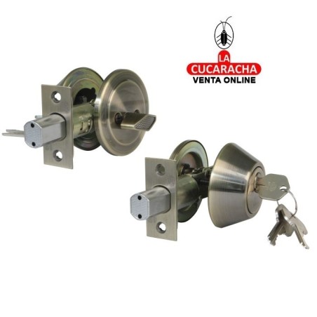 CERROJO DE ROSETA LLAVE EXTERIOR Y CONDENA INTERIOR MODELO 1550-EI.