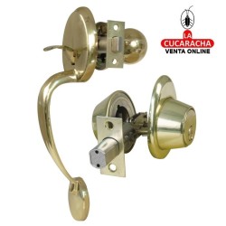 CERROJO PLACA CUADRADA LLAVE EXTERIOR Y CONDENA INTERIOR MODELO 1950.