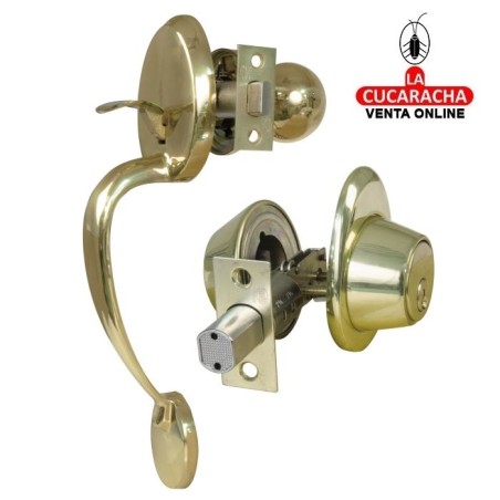 CERROJO PLACA CUADRADA LLAVE EXTERIOR Y CONDENA INTERIOR MODELO 1950.