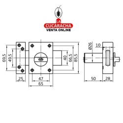 CERRADURA SOBREPONER PUERTAS MADERA LLAVES PUNTO MODELO 85.