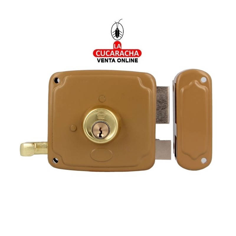 CERRADURA SOBREPONER PUERTAS MADERA LLAVES SERRETA MODELO 72U.
