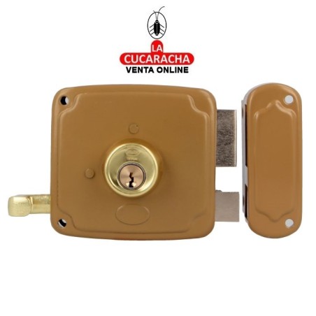 CERRADURA SOBREPONER PUERTAS MADERA LLAVES SERRETA MODELO 72U.