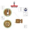 CERRADURA SOBREPONER PUERTAS MADERA LLAVES SERRETA MODELO 72U.
