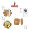 CERRADURA SOBREPONER PUERTAS MADERA LLAVES SERRETA MODELO 72PU.