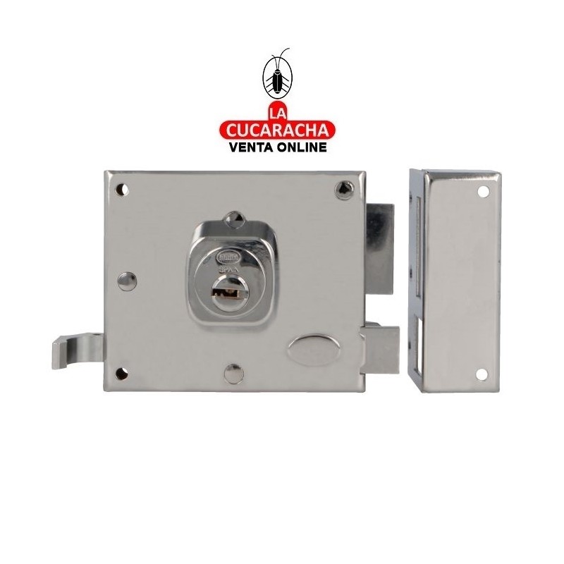 CERRADURA SOBREPONER PUERTAS MADERA CILINDRO EUROPERFIL MODELO 73-EI.