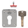 CERRADURA SOBREPONER PUERTAS MADERA CILINDRO EUROPERFIL MODELO 73-EI.
