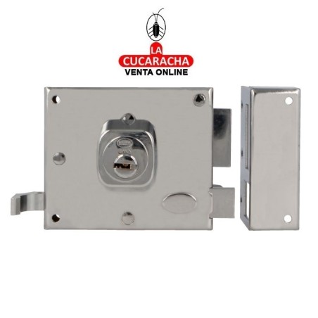 BLISTER CERRADURA SOBREPONER PUERTAS MADERA CILINDRO EUROPERFIL MODELO 73.