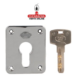 BLISTER CERRADURA SOBREPONER PUERTAS MADERA CILINDRO EUROPERFIL MODELO 73.