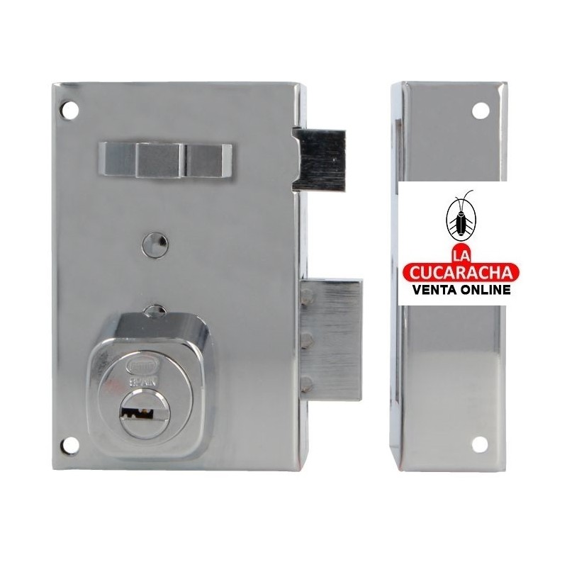 BLISTER Cerradura sobreponer PUERTAS DE MADERA LLAVES PUNTO Modelo 75.