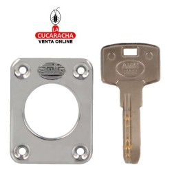 CERRADURA SOBREPONER PUERTAS MADERA CILINDRO SEGURIDAD MODELO 75P.