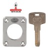 CERRADURA SOBREPONER PUERTAS MADERA CILINDRO SEGURIDAD MODELO 75P.