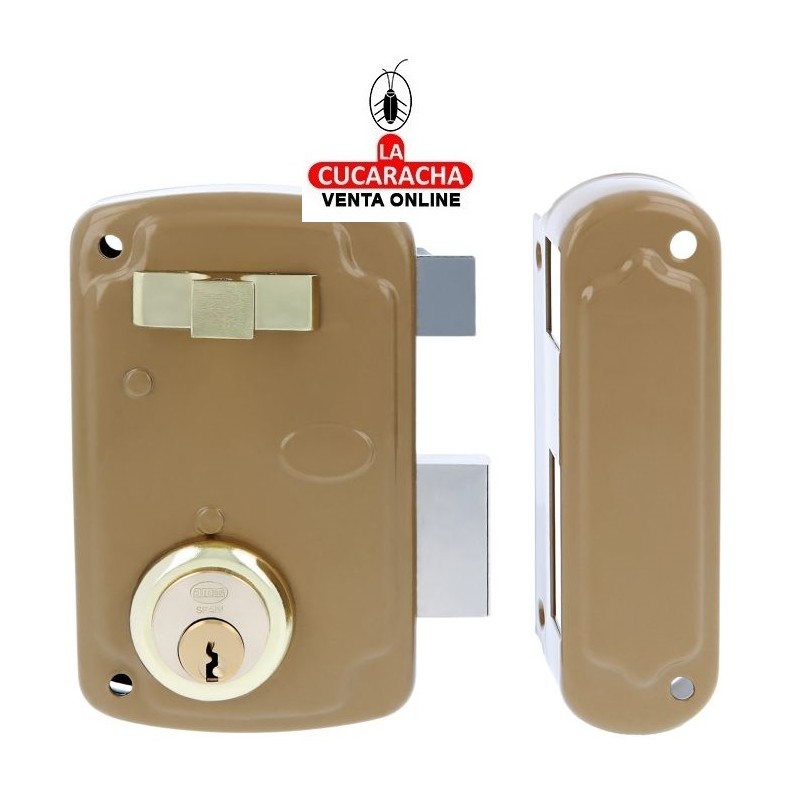 CERRADURA SOBREPONER PUERTAS MADERA CILINDRO Y LLAVES SERRETA MODELO 75U.