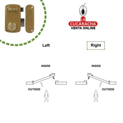 CERRADURA SOBREPONER PUERTAS MADERA CILINDRO Y LLAVES SERRETA MODELO 75U.