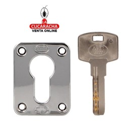 CERRADURA SOBREPONER PUERTAS MADERA CILINDRO EUROPERFIL LLAVES PUNTO MODELO 76.