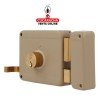 CERRADURA SOBREPONER PUERTAS MADERA CILINDRO LLAVES SERRETA MODELO 77.