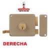 CERRADURA SOBREPONER PUERTAS MADERA CILINDRO LLAVES SERRETA MODELO 78.