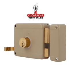 CERRADURA SOBREPONER PUERTAS MADERA CILINDRO LLAVES SERRETA MODELO 78.