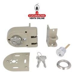 CERRADURA SOBREPONER PUERTAS CILINDRO INTERIOR Y EXTERIOR MODELO 1396.