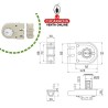 CERRADURA SOBREPONER PUERTAS CILINDRO INTERIOR Y EXTERIOR MODELO 1396.