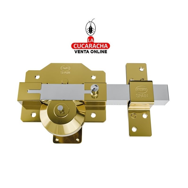 BLISTER CERROJO SOBREPONER Y CILINDRO 50MM ALTA SEGURIDAD MODELO 1PLUS.