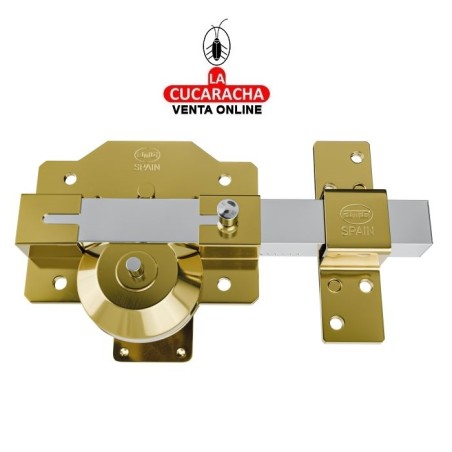 BLISTER CERROJO SOBREPONER Y CILINDRO 50MM ALTA SEGURIDAD MODELO 1PLUS.