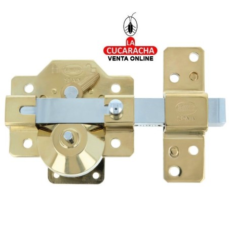 BLISTER CERROJO SOBREPONER Y CILINDRO 50MM ALTA SEGURIDAD MODELO 2PLUS.