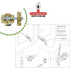 BLISTER CERROJO SOBREPONER Y CILINDRO 50MM ALTA SEGURIDAD MODELO 2PLUS.