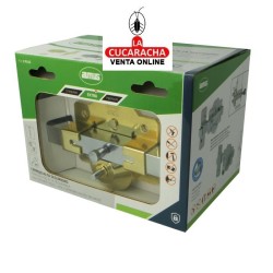 BLISTER CERROJO SOBREPONER Y CILINDRO 70MM ALTA SEGURIDAD MODELO 3PLUS.