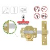 BLISTER CERROJO SOBREPONER Y CILINDRO 50MM ALTA SEGURIDAD MODELO 4PLUS.