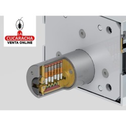 CERROJO SOBREPONER Y CILINDRO 50MM ALTA SEGURIDAD MODELO 15PLUS.