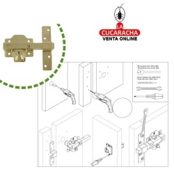 KIT CERROJO SOBREPONER Y CILINDRO MODELO 1.