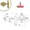 KIT CERROJO SOBREPONER Y CILINDRO MODELO 1.