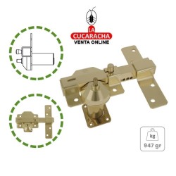 KIT CERROJO SOBREPONER Y CILINDRO MODELO 1.