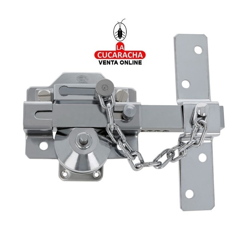 CERROJO SOBREPONER CILINDRO-PESTILLO-CADENA SEGURIDAD MODELO 1C.