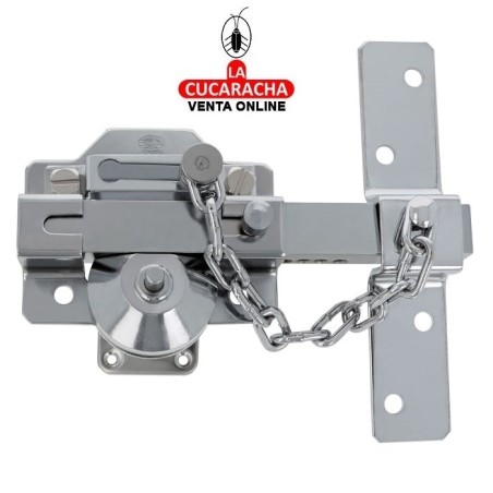 CERROJO SOBREPONER CILINDRO-PESTILLO-CADENA SEGURIDAD MODELO 1C.