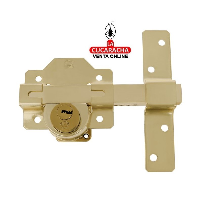CERROJO SOBREPONER CILINDRO EUROPERFIL SEGURIDAD MODELO 4E.