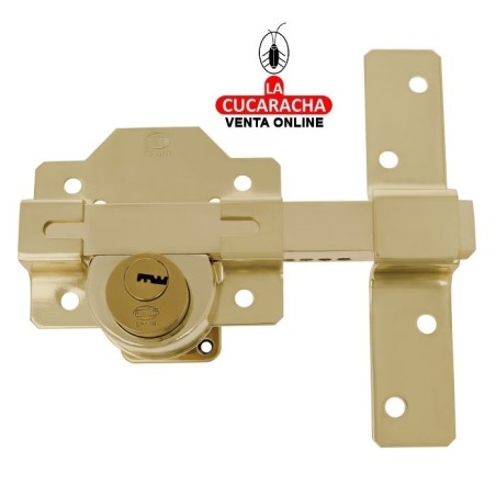 CERROJO SOBREPONER CILINDRO EUROPERFIL SEGURIDAD MODELO 4E.