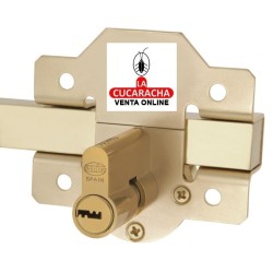 CERROJO SOBREPONER CILINDRO EUROPERFIL SEGURIDAD MODELO 4E.